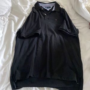 Mens black Tommy Hilfiger polo